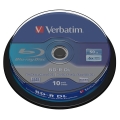 VERBATIM BD-R DL BLU-RAY 50GB 6X DOUBLE LAYER CAKE*10  43746