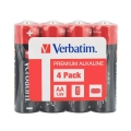 Verbatim  Batteries LR06 shrink x4 49501
