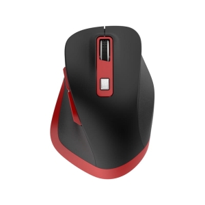 OMEGA MOUSE WIRELESS RECHARGEABLE BLACK RED [46047]