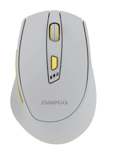 OMEGA MOUSE WIRELESS RECHARGEABLE TYPE C LIME GREY [46037]