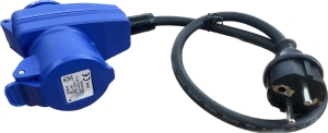 PLATINET EV SCHUKO PLUG TO ANGLE CEE SOCKET AND SCHUKO SOCKET 1.5M [46279]