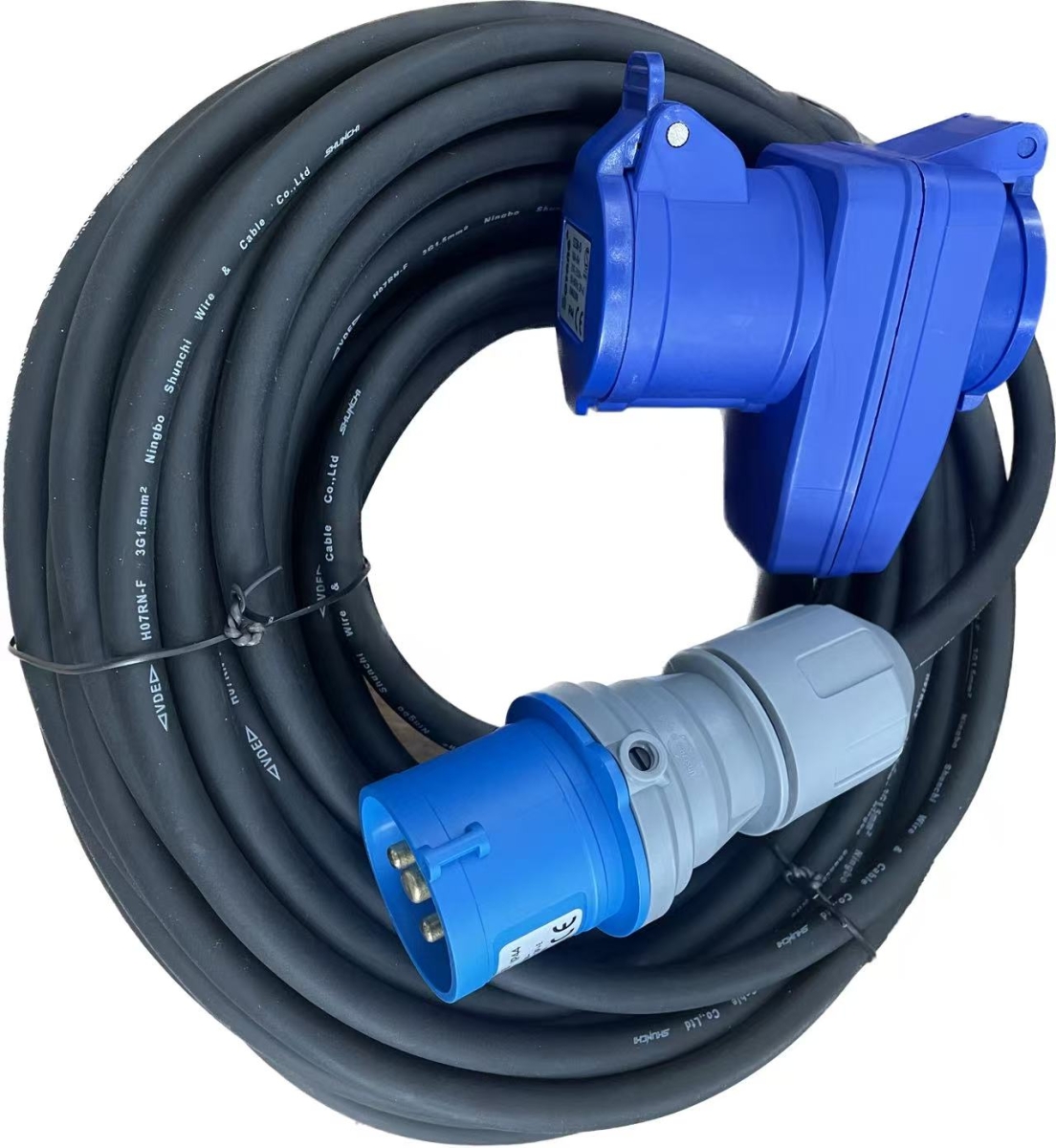 PLATINET EV CEE PLUG AND ANGLE CEE SOCKET WITH SCHUKO EXTENSION CORD 1.5M [46282]