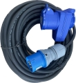 PLATINET EV CEE PLUG AND ANGLE CEE SOCKET WITH SCHUKO EXTENSION CORD 1.5M [46282]
