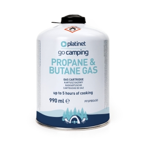 PLATINET BUTANE & PROPANE GAS CARTRIDGE CANISTER 450g 990 ml 5h [46164]
