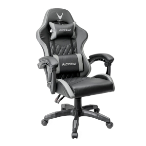 GAMING CHAIR FIORANO BACKREST ARMREST REGULATION 2 PILLOWS GREY+BLACK [45841]