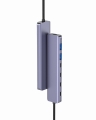PLATINET MEDIA HUB 7IN1 10GBS USB-C TO 4X USB-C 3.2 GEN2 + 2X USB-A 3.2 GEN1 + 1X USB-C PD 100W ALU [46236]