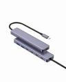 PLATINET MEDIA HUB 7IN1 10GBS USB-C TO 4X USB-C 3.2 GEN2 + 2X USB-A 3.2 GEN1 + 1X USB-C PD 100W ALU [46236]