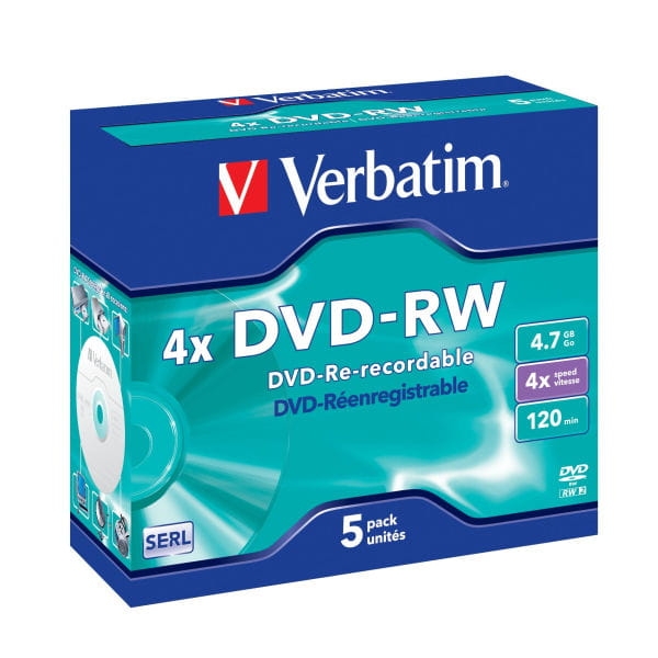 VERBATIM DVD-RW 4,7GB 4X JEWEL CASE*5  43285
