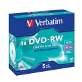 VERBATIM DVD-RW 4,7GB 4X JEWEL CASE*5  43285
