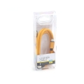 Kabel USB-microUSB PLATINET Hera skórzany 2,4A 1 m żółty