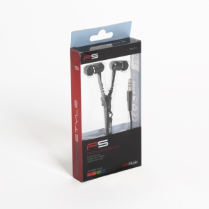 FREESTYLE ZIP EARPHONES + MIC FH2111 BLACK [41798]