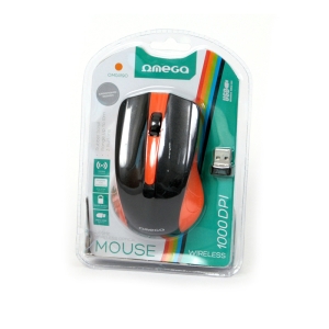 MOUSE OMEGA OM-419 WIRELESS 2,4GHz 1000DPI  ORANGE USB