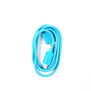 OMEGA BAJA PVC MICRO USB & DATA POLY CABLE 2A 1M BLUE [44340]