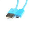 Kabel USB-microUSB z przesyłaniem danych 2A 1m niebieski