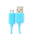 Kabel USB-microUSB z przesyłaniem danych 2A 1m niebieski