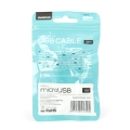 Kabel USB-microUSB z przesyłaniem danych 2A 1m niebieski