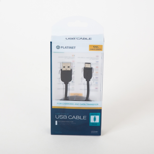 Kabel USB-USB typ-C PLATINET Ares 1 m czarny