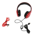 FREESTYLE HEADSET FH-4920 MIC RED mini jack + USB [42687]