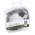 PLATINET HERMES MICRO USB TO USB FABRIC BRAIDED CABLE 1M BLACK EOL