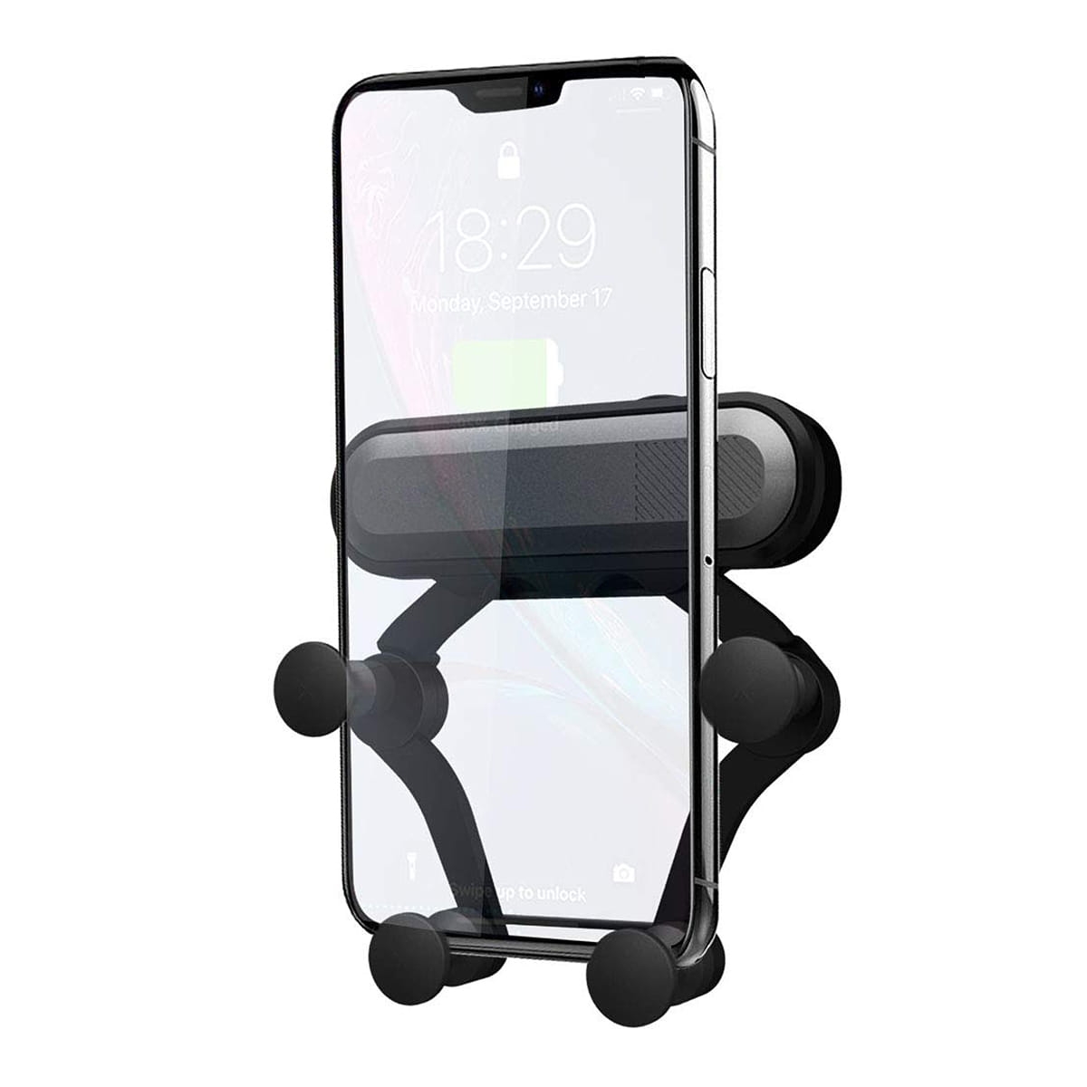 OMEGA UNIVERSAL CAR HOLDER AIR VENT  GRAVITY SPIDER BLACK 45013