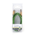 PLATINET TAJPAN USB LIGHTNING LEATHER CHECKED CABLE 1M GREEN [43327]