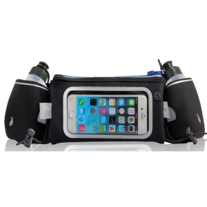 PLATINET WAIST BAG WITH WINDOW AND 2 WATER BOTTLES UP TO 6,70" PHONE HOLDER
