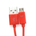 OMEGA BAJA PVC MICRO USB TO USB & DATA POLY CABLE 1M RED [44342]