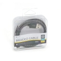 PLATINET ERIS USB LIGHTNING FABRIC BRAIDED CABLE 1M BLACK