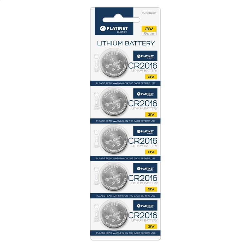 PLATINET BATTERY CR2016 BLISTER*5SZT [43909]