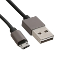 PLATINET MICRO USB TO USB CABLE WITH REVERSIBLE PLUGS 1M BLACK [43466]