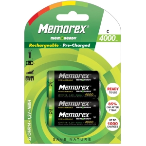 MEMOREX RECHARGEABLE 4000mAh R14/C x 2 BL Ready NiMH A0048