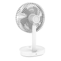 PLATINET RECHARGEABLE DESK FAN 3000MAH 3 STEPS WHITE/GREY 7W 45242