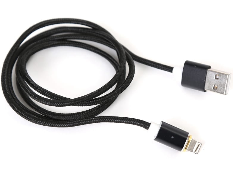 PLATINET MAGNETO LIGHTNING USB CABLE WITH MAGNETIC PLUG 1,2M BLACK (43959)