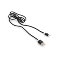 PLATINET ANOLIS UNIVERSAL USB FABRIC BRAIDED CABLE WITH MICROUSB-LIGHTNING DOUBLE PLUG 1M BLACK [43474]
