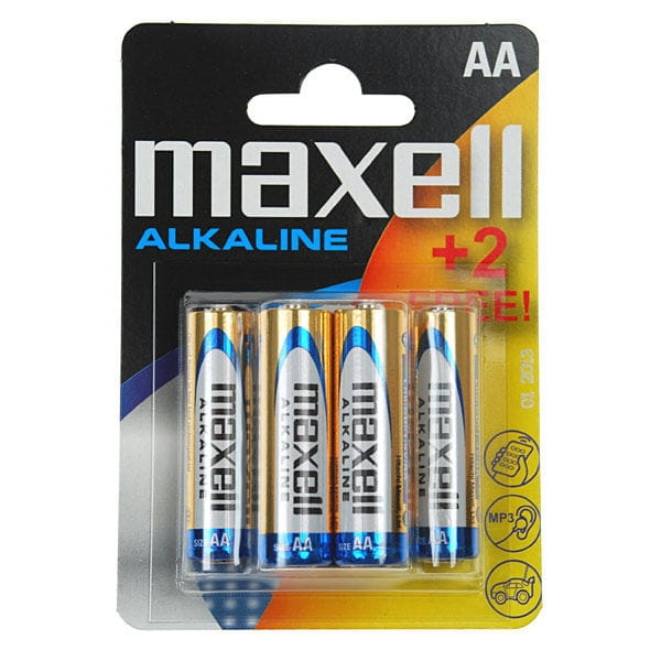 MAXELL BATTERY ALKALINE LR06/AA BLISTER*6 (4+2)  790230.04.EU