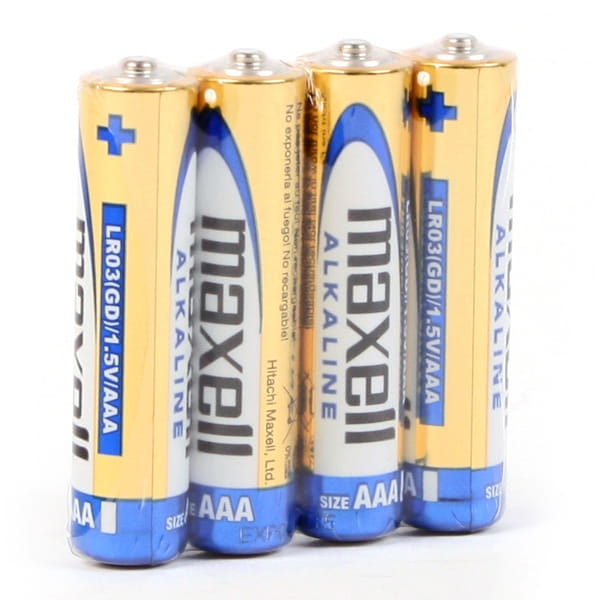 MAXELL BATTERY ALKALINE LR03/AAA SHRINK*4  790233.04.CN