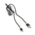 PLATINET ANOLIS UNIVERSAL USB FABRIC BRAIDED CABLE WITH MICROUSB-LIGHTNING DOUBLE PLUG 1M BLACK [43474]