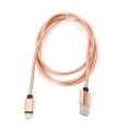 OMEGA  METAL CABLE MICRO USB TO USB 1.8A 1M ROSE GOLD [44207]