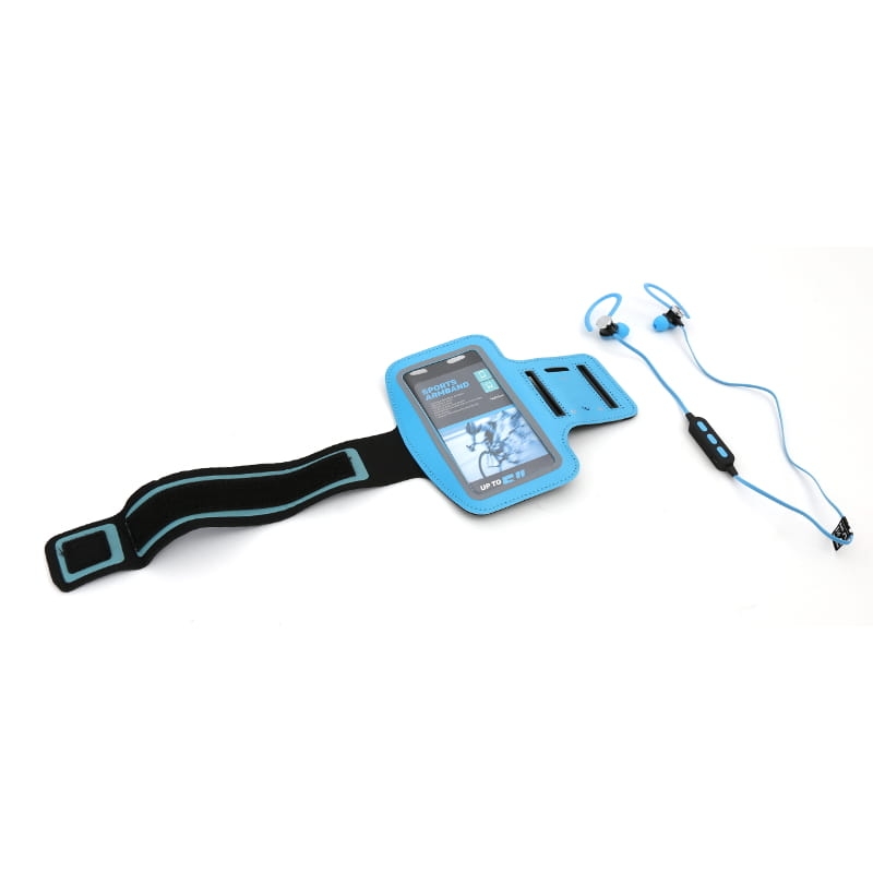 PLATINET BLUETOOTH EARPHONES SPORT + ARMBAND  PM1075 BLUE [43676]