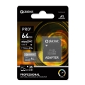 PLATINET microSDXC  SECURE DIGITAL + ADAPTER SD 64GB class10 U3 A1 90MB/s [43999]
