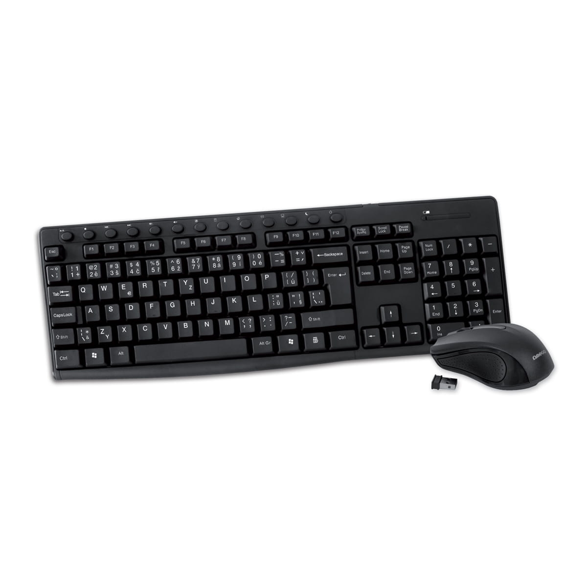 KEYBOARD CZ + MOUSE OMEGA OKM071B M-MEDIA W-LESS SET 2.4GHZ BLACK [44440]