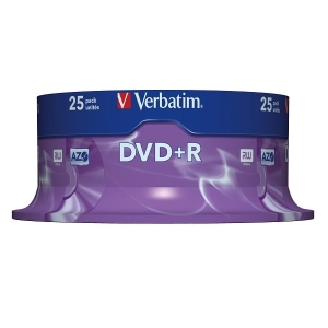 VERBATIM DVD+R 4,7GB 16X CAKE*25  43500