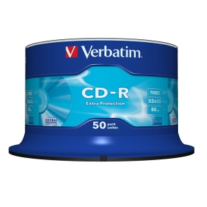 VERBATIM CD-R 700MB 52X EXTRA PROT. CAKE*50  43351