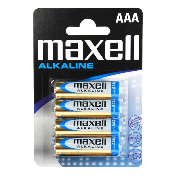 MAXELL BATTERY ALKALINE LR03/AAA BLISTER*4  723671.04 EU