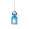 PLATINET PENDANT LAMP ZEFIR P161051 E27 GLASS BLUE 12x20 [44018]