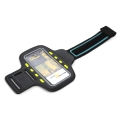 PLATINET SPORT ARMBAND FOR SMARTPHONE BLACK WITH LED [43705]