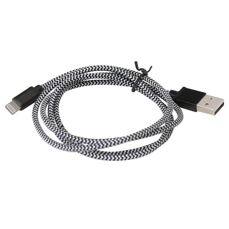 PLATINET ERIS USB LIGHTNING FABRIC BRAIDED CABLE 1M BLACK