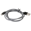 PLATINET ERIS USB LIGHTNING FABRIC BRAIDED CABLE 1M BLACK