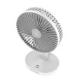 PLATINET RECHARGEABLE DESK FAN 3000MAH 3 STEPS WHITE/GREY 7W 45242