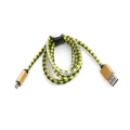 PLATINET MAMBA MICRO USB TO USB LEATHER CHECKED CABLE 1M YELLOW [43322]
